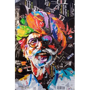 Hafsa Shaikh, 26 x 40 inch, Collage Work On Paper, Figurative Painting, AC-HFS-060